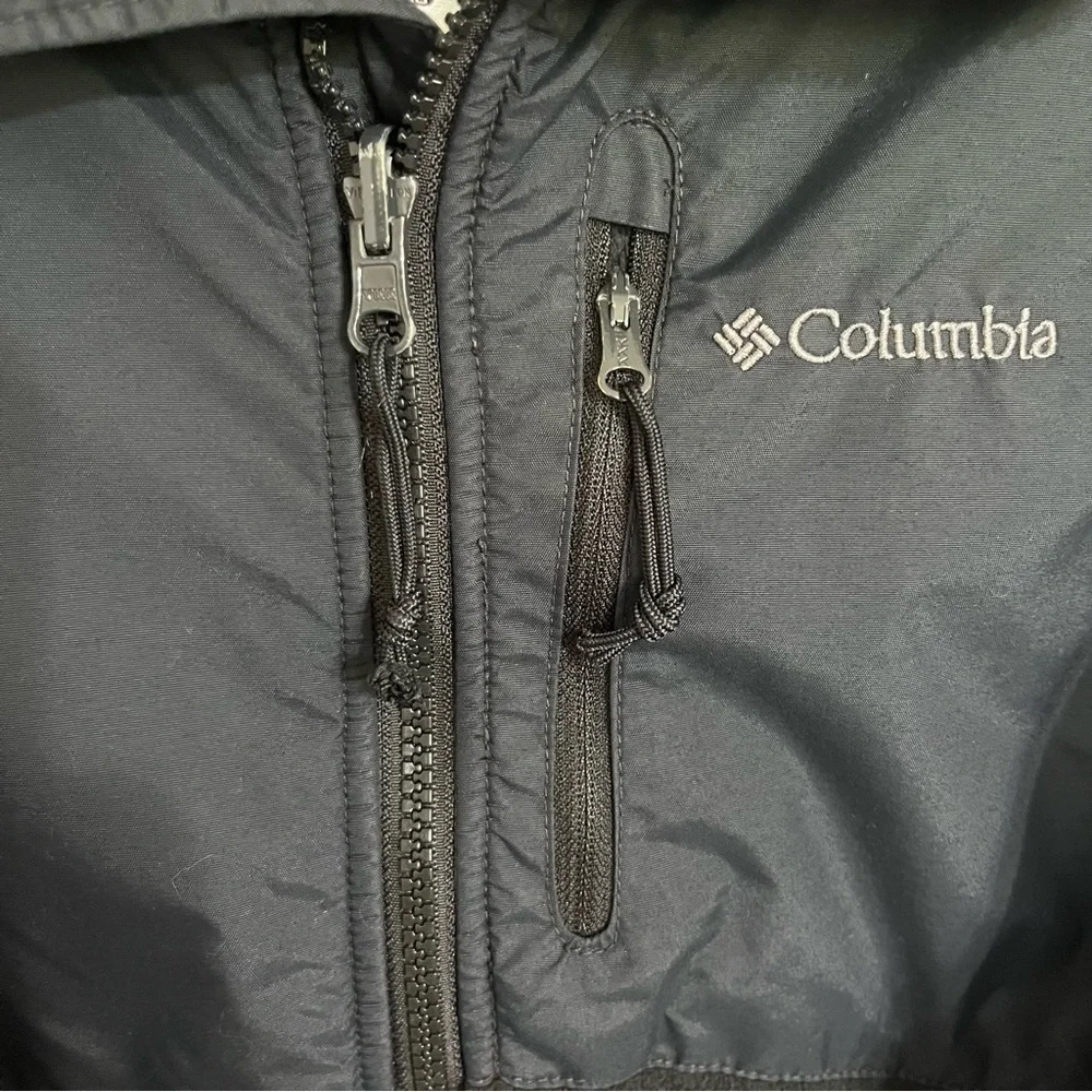 Boys Youth Black Columbia Jacket Fleece Full Zip Size 14/16 Mid Weight‎